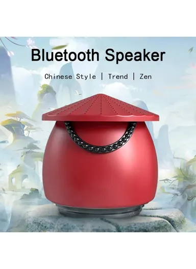 Mini Portable Bluetooth-compatible Speaker, IPX7 Waterproof, Subwoofer Metal Speaker (CE) A123 - Red