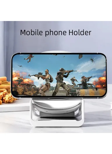 4-in-1 15W Wireless Charger Bluetooth-compatible Speaker Phone Holder Stand with Night Light L28 - Black