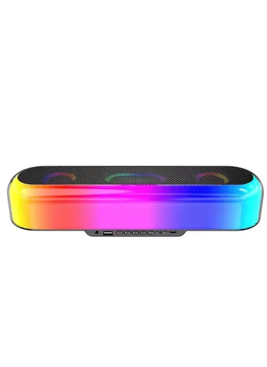 Home Wireless Bluetooth-compatible, Desktop Speaker RGB Light Soundbar Support U-disk,TF Card Music Playback V10