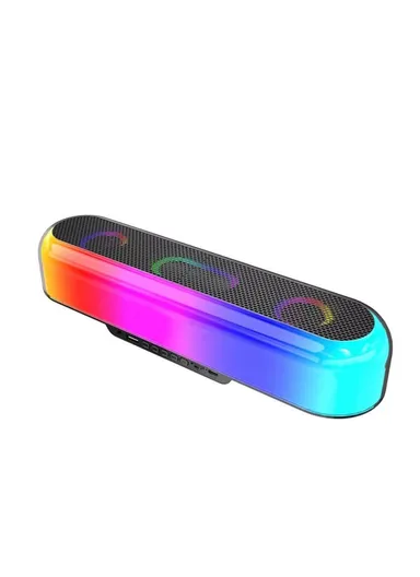 Home Wireless Bluetooth-compatible, Desktop Speaker RGB Light Soundbar Support U-disk,TF Card Music Playback V10