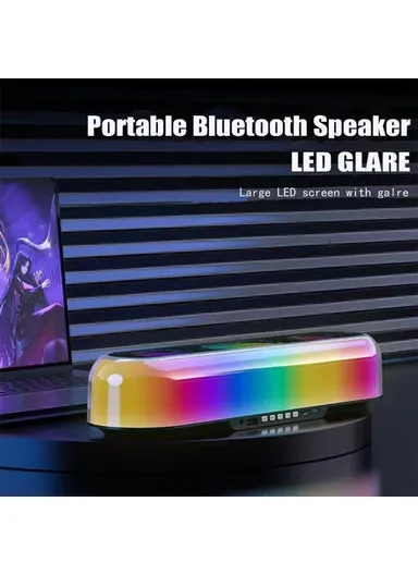 Home Wireless Bluetooth-compatible, Desktop Speaker RGB Light Soundbar Support U-disk,TF Card Music Playback V10