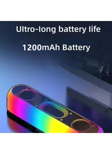 Home Wireless Bluetooth-compatible, Desktop Speaker RGB Light Soundbar Support U-disk,TF Card Music Playback V10