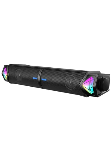 L1 Wired Desktop Speaker RGB Light Stereo Music Subwoofer Support Bluetooth-compatible Connection