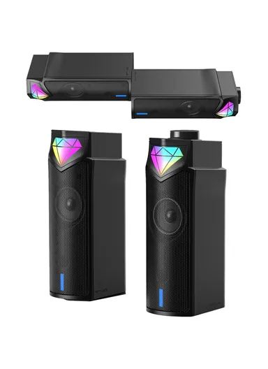 L1 Wired Desktop Speaker RGB Light Stereo Music Subwoofer Support Bluetooth-compatible Connection