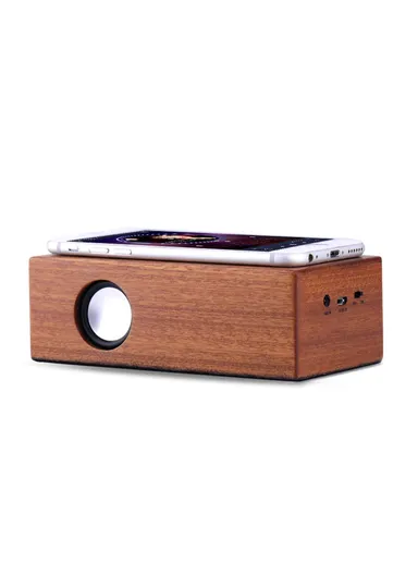 Creative Induction Wooden Speaker Retro Portable Speaker with 3.5mm Jack