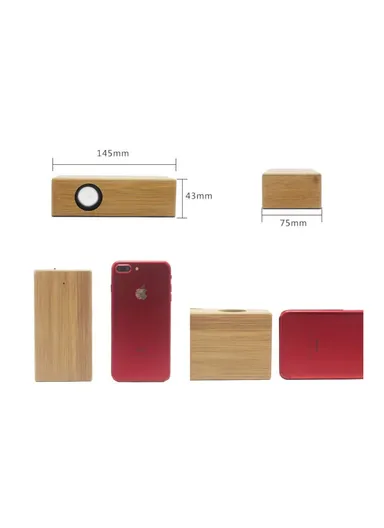Creative Induction Wooden Speaker Retro Portable Speaker with 3.5mm Jack