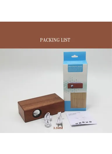Creative Induction Wooden Speaker Retro Portable Speaker with 3.5mm Jack