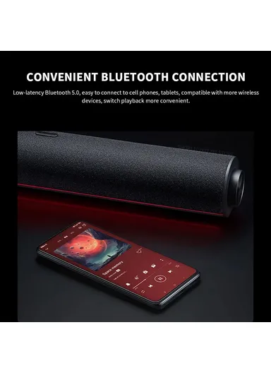 Computer Speaker RGB Light Bluetooth-compatible 5.0 Four Unit Two Channel Stereo Soundbar Built-In Mic