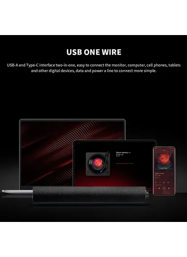 Computer Speaker RGB Light Bluetooth-compatible 5.0 Four Unit Two Channel Stereo Soundbar Built-In Mic