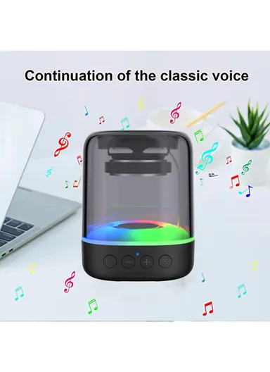 Bluetooth-compatible Speaker Portable Surround Sound Wireless Speaker with LED RGB Light YTS-3052