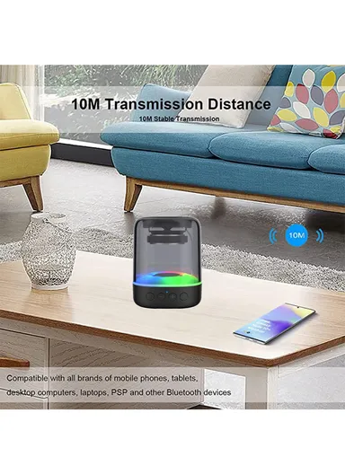 Bluetooth-compatible Speaker Portable Surround Sound Wireless Speaker with LED RGB Light YTS-3052