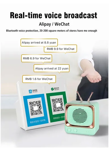 Mini Portable Retro Style TV Shape Bluetooth-compatible 5.0 Speaker Support TF Card - White
