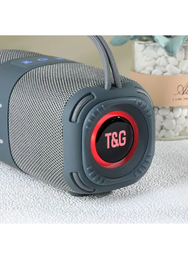 Wireless Bluetooth-compatible Speaker Portable TWS Subwoofer with Handle TG-668- Red