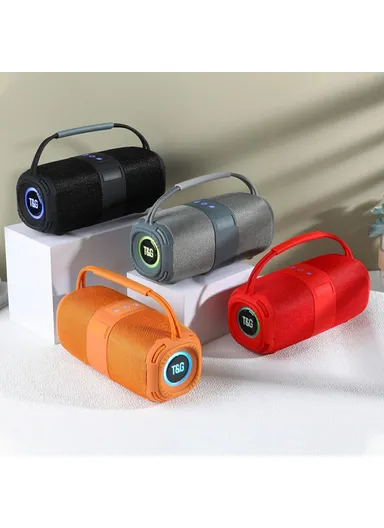 Wireless Bluetooth-compatible Speaker Portable TWS Subwoofer with Handle TG-668- Gold