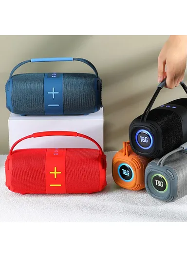 Wireless Bluetooth-compatible Speaker Portable TWS Subwoofer with Handle TG-668- Gold