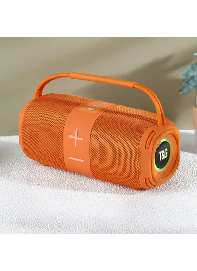 Wireless Bluetooth-compatible Speaker Portable TWS Subwoofer with Handle TG-668- Gold
