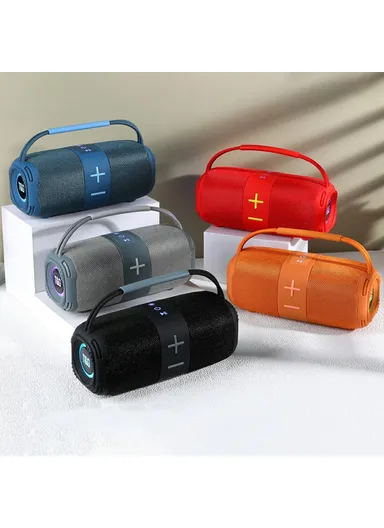 Wireless Bluetooth-compatible Speaker Portable TWS Subwoofer with Handle TG-668- Gold