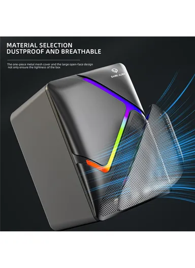 3W 1 Pair Mini USB Wired Desktop Subwoofer with RGB Light, HiFi Sound &amp; 360° Surround Sound for Laptops &amp; PCs S-511 (H10 x W6.7 x D7)cm