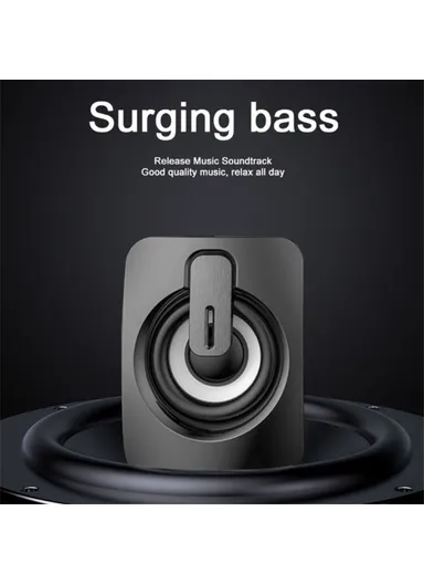 2PCS A2 Mini USB Wired Desktop Speaker Computer Laptop Volume Adjustable Subwoofer with Colorful Light