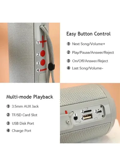 1200mAh Portable Waterproof Wireless Bluetooth Speaker TG621 - Camouflage