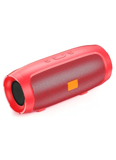 800mAh Portable Rechargeable Bluetooth Speaker Heavy Bass Wireless Music Subwoofer Support TF Card U-Disk J006 - Red