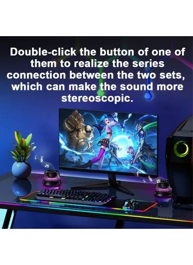 Portable Bluetooth-compatible Speaker 15W Magnetic Wireless Charger Subwoofer with RGB Ambient Light R9 - Black