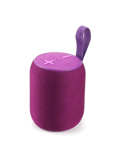 Portable Rechargeable Boombox Bluetooth-Compatible Speaker FM Radio Support U-Disk TF Card TG673 - Purple
