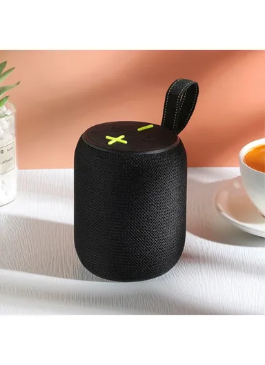 Portable Rechargeable Boombox Bluetooth-Compatible Speaker FM Radio Support U-Disk TF Card TG673 - Black