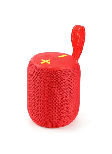 Portable Rechargeable Boombox Bluetooth-Compatible Speaker FM Radio Support U-Disk TF Card TG673 - Red