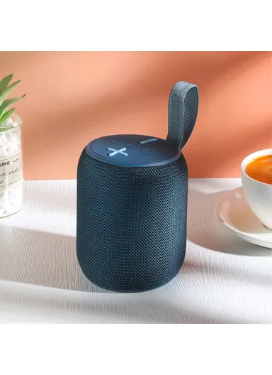 Portable Rechargeable Boombox Bluetooth-Compatible Speaker FM Radio Support U-Disk TF Card TG673 - Blue