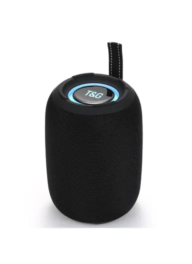 High Volume Bluetooth-Compatible Speaker Wireless Portable Bass Subwoofer Support TF Card U-Disk TG678 - Black