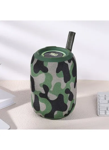 High Volume Bluetooth-Compatible Speaker Wireless Portable Bass Subwoofer Support TF Card U-Disk TG678 - Camouflage