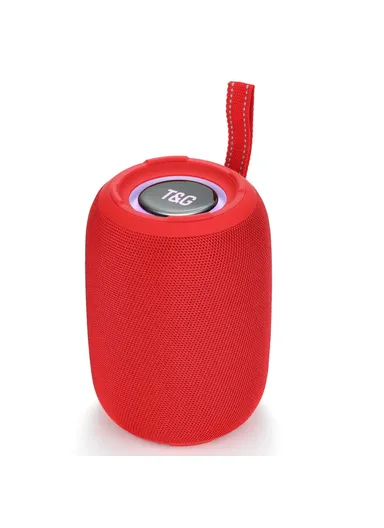 High Volume Bluetooth-Compatible Speaker Wireless Portable Bass Subwoofer Support TF Card U-Disk TG678 - Red