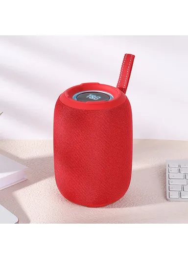 High Volume Bluetooth-Compatible Speaker Wireless Portable Bass Subwoofer Support TF Card U-Disk TG678 - Red