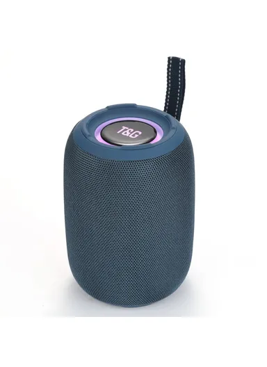High Volume Bluetooth-Compatible Speaker Wireless Portable Bass Subwoofer Support TF Card U-Disk TG678 - Blue