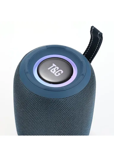High Volume Bluetooth-Compatible Speaker Wireless Portable Bass Subwoofer Support TF Card U-Disk TG678 - Blue
