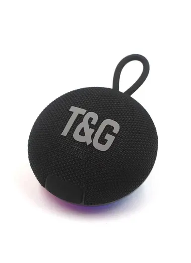 Portable Outdoor Bluetooth-Compatible Speaker IPX6 Waterproof LED Light Wireless Loudspeaker TG-422 - Black