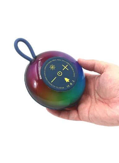 Portable Outdoor Bluetooth-Compatible Speaker IPX6 Waterproof LED Light Wireless Loudspeaker TG-422- Blue