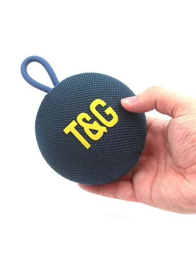 Portable Outdoor Bluetooth-Compatible Speaker IPX6 Waterproof LED Light Wireless Loudspeaker TG-422- Blue