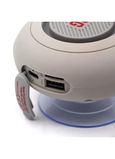 Bathroom Waterproof Suction Cup, Bluetooth-Compatible Speaker Portable, TWS Wireless, Audio Player Support TF Card TG442- Black