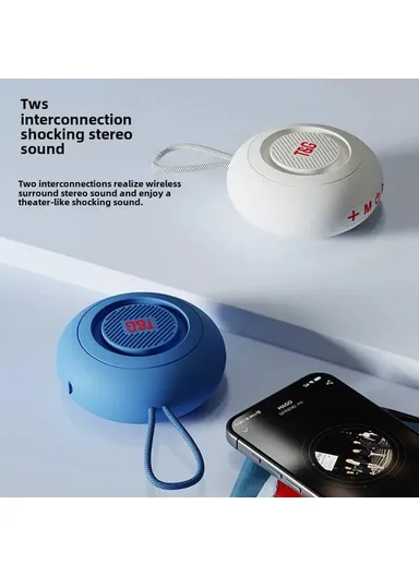 Bathroom Waterproof Suction Cup, Bluetooth-Compatible Speaker Portable, TWS Wireless, Audio Player Support TF Card TG442- Black