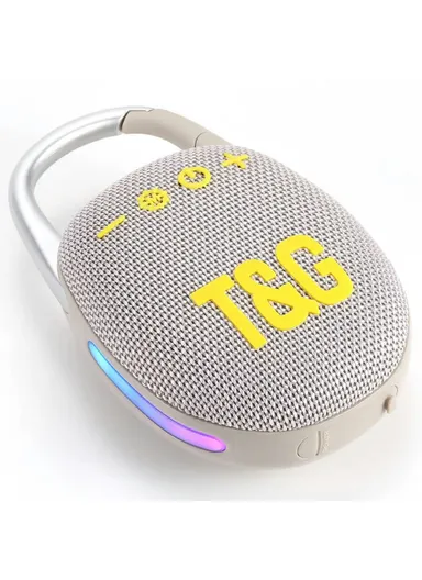 Mini Portable Bluetooth-Compatible Speaker Outdoor Sports Fabric Audio Player with TF Card Slot TG447 - Grey