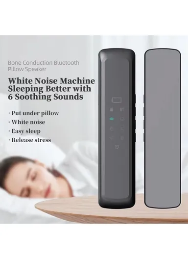 Portable Bone Conduction, Sleep Aid Music Box, Wireless Bluetooth-Compatible Under Pillow Speaker SMB-05 - Black