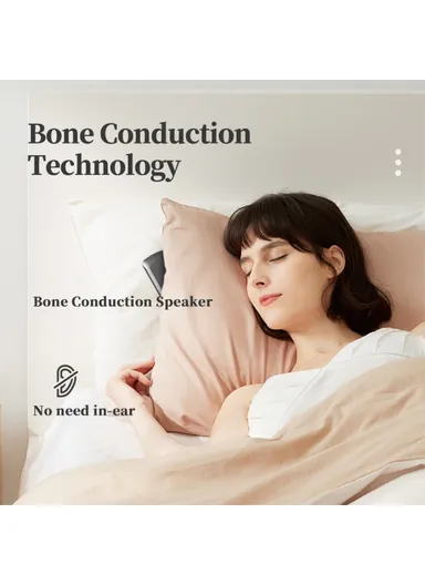 Portable Bone Conduction, Sleep Aid Music Box, Wireless Bluetooth-Compatible Under Pillow Speaker SMB-05 - Black