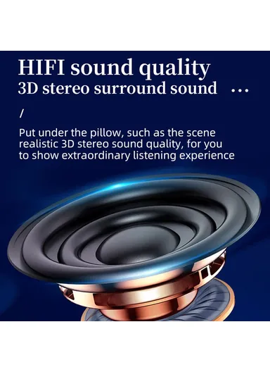 Smart Sleep Aid Under-Pillow Music Box, Bone Conduction Wireless Bluetooth-Compatible Speaker SMB-06 - Grey