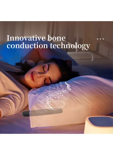 Smart Sleep Aid Under-Pillow Music Box, Bone Conduction Wireless Bluetooth-Compatible Speaker SMB-06 - Blue