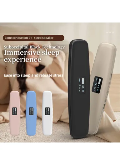 Smart Sleep Aid Under-Pillow Music Box, Bone Conduction Wireless Bluetooth-Compatible Speaker SMB-06 - Pink