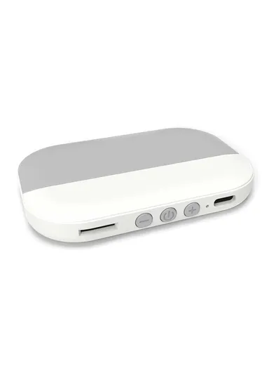 Bone Conduction Under-Pillow Speaker, Bluetooth-Compatible Sleep Aid Mini Music Box SMB-02 - Silver Grey