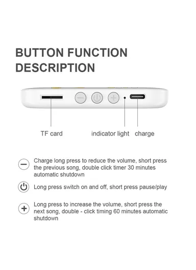 Bone Conduction Under-Pillow Speaker, Bluetooth-Compatible Sleep Aid Mini Music Box SMB-02 - Silver Grey