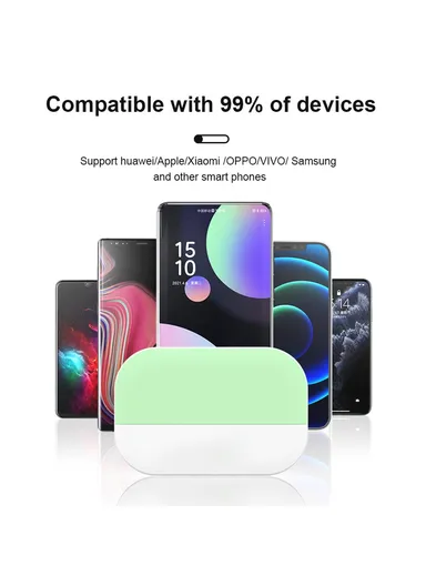 Bone Conduction Under-Pillow Speaker, Bluetooth-Compatible Sleep Aid Mini Music Box SMB-02 - Light Green